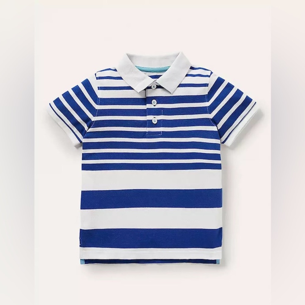 Mini Boden Boy's Stripe Pique Polo‎ Shirt Size 11-12y